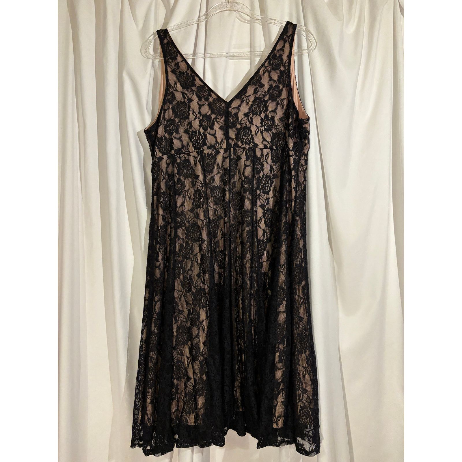 The Unbranded Brand Glamour Black Lace Overlay Size 16 (XL) Size XL / US 12-14 / IT 48-50 - 7 Thumbnail
