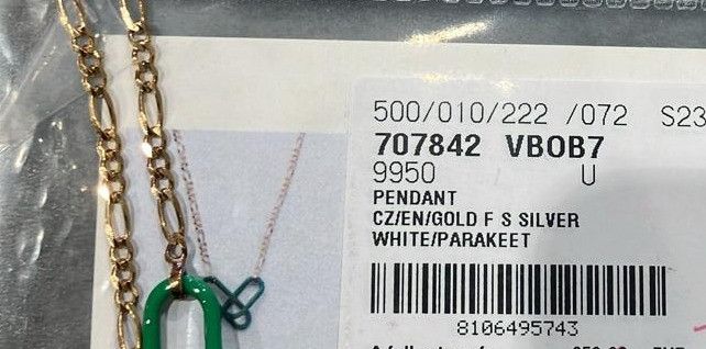Bottega Veneta o1n1vont1124 Size: OS / Pendant Necklace Gold/Parakeet/White Size ONE SIZE - 5 Thumbnail