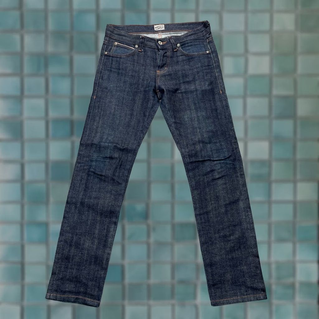 Vintage Naked & Famous Denim Jeans Mens 30x29 Blue Indigo Selvedge Skinny Denim Cotton Size US 30 / EU 46 - 1 Thumbnail
