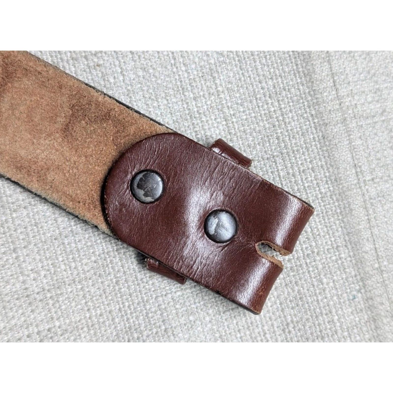 Vintage VINTAGE western belt Tooled belt Buckle Floral brown leather 32 Men Size 32 - 5 Thumbnail