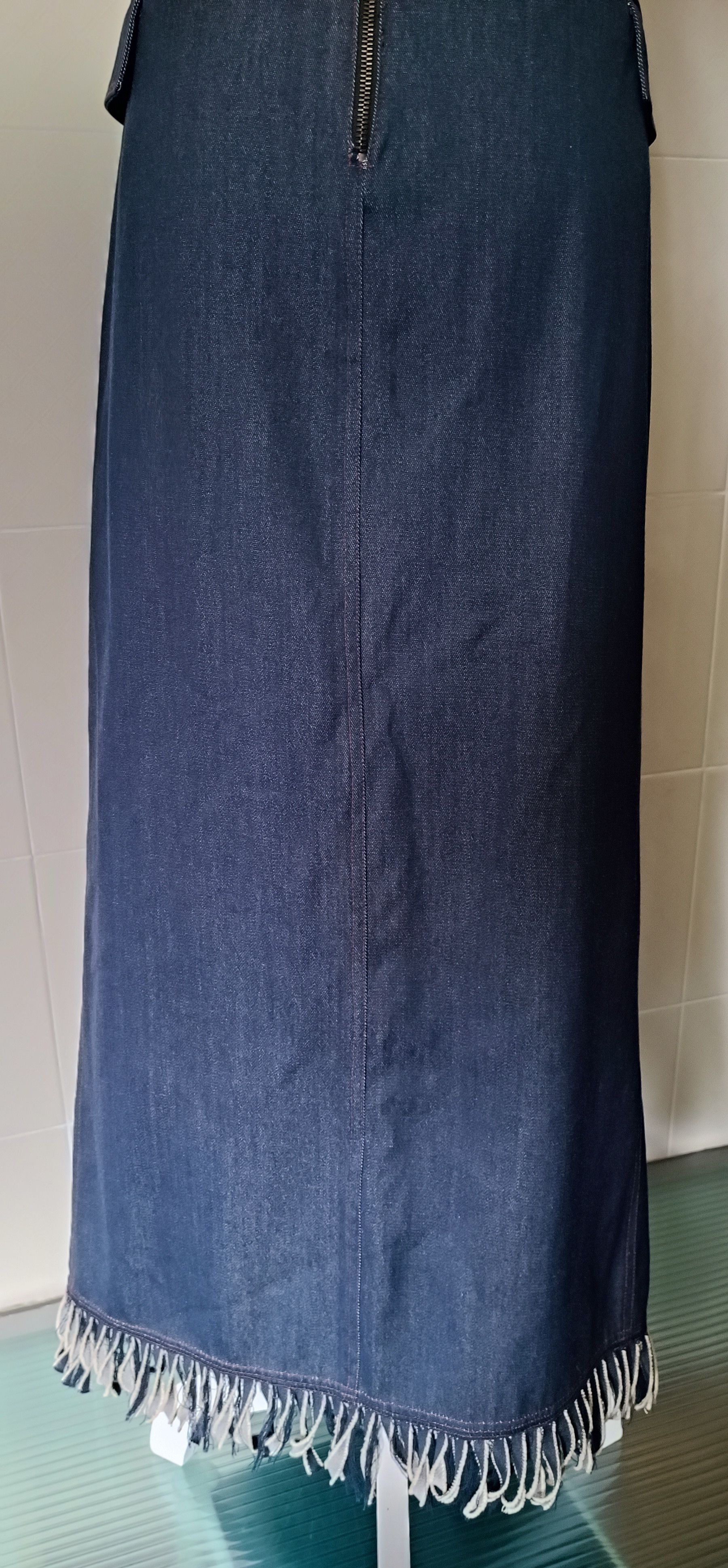 Jean Paul Gaultier FW1992/93- Gaultier Jeans - Long dress with fringes Size S / US 4 / IT 40 - 17 Thumbnail