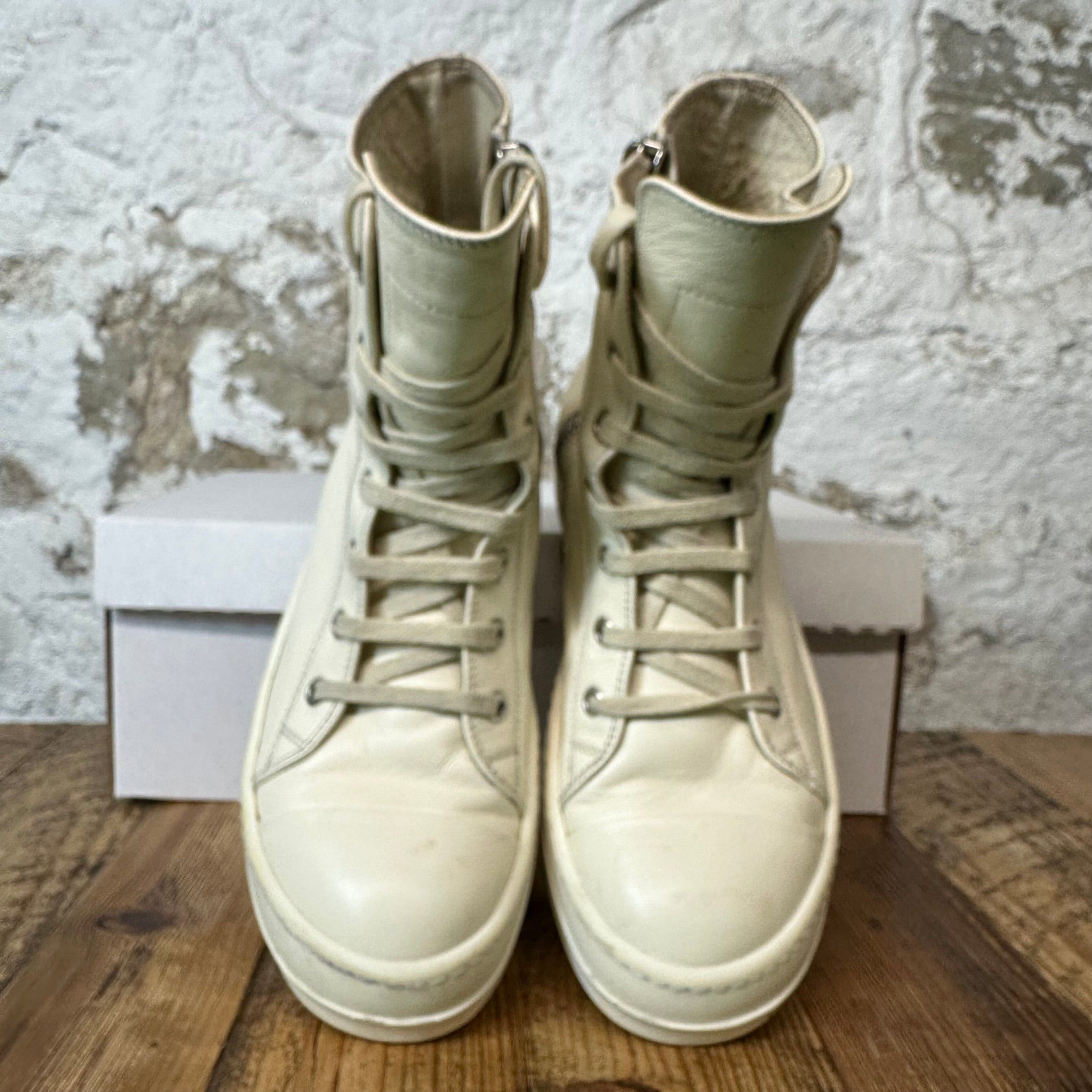 Rick Owens Rick Owens Ramone High Natural Milk Sneaker Sz 6 (38) Size US 6 / EU 39 - 3 Thumbnail