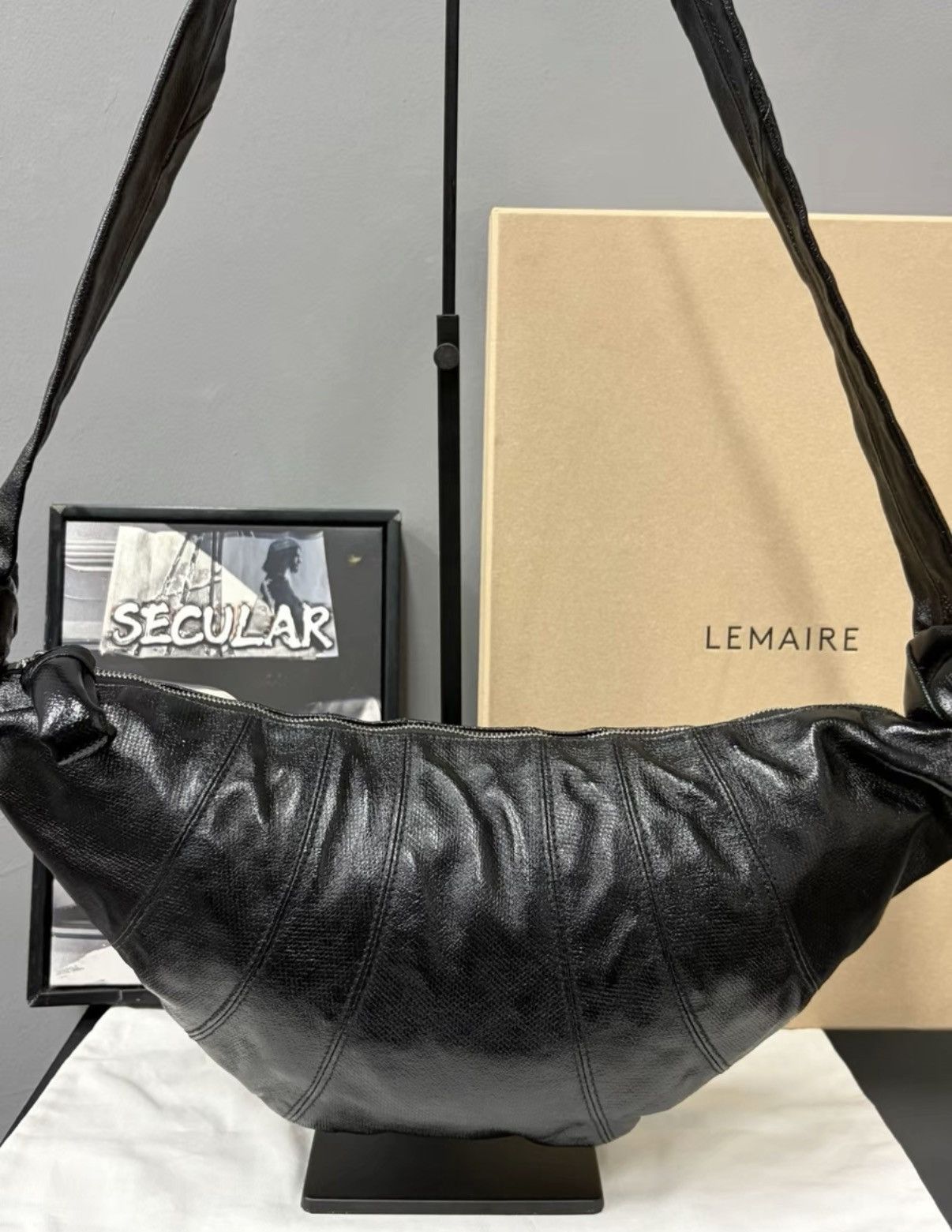 Lemaire Lemaire Medium Black Croissant Bag K34 Size ONE SIZE - 2 Thumbnail