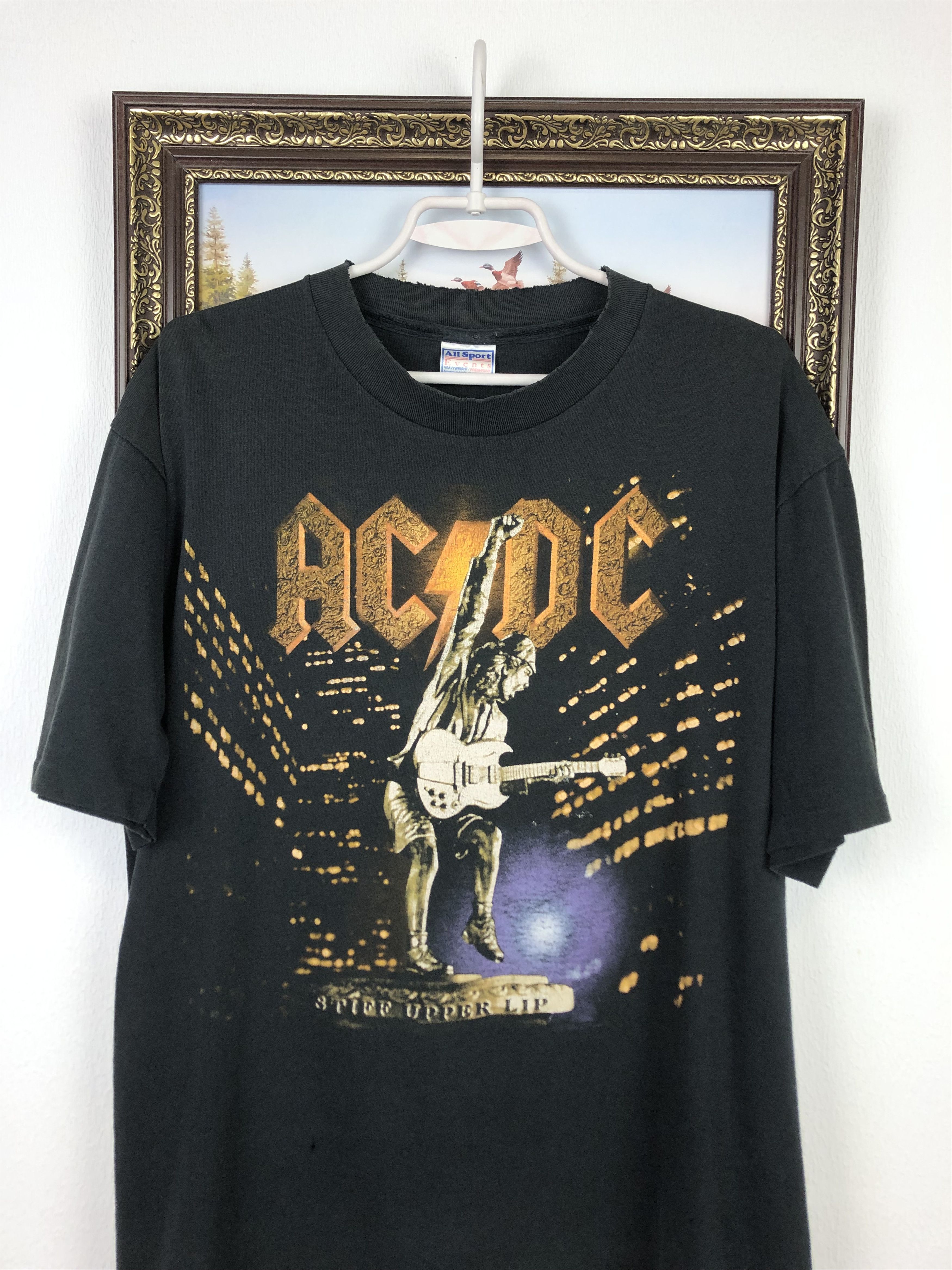 Band Tees Vintage 90's ACDC Ac/Dc Band Tour Shirt Mens Tee Over Print Size US L / EU 52-54 / 3 - 2 Thumbnail