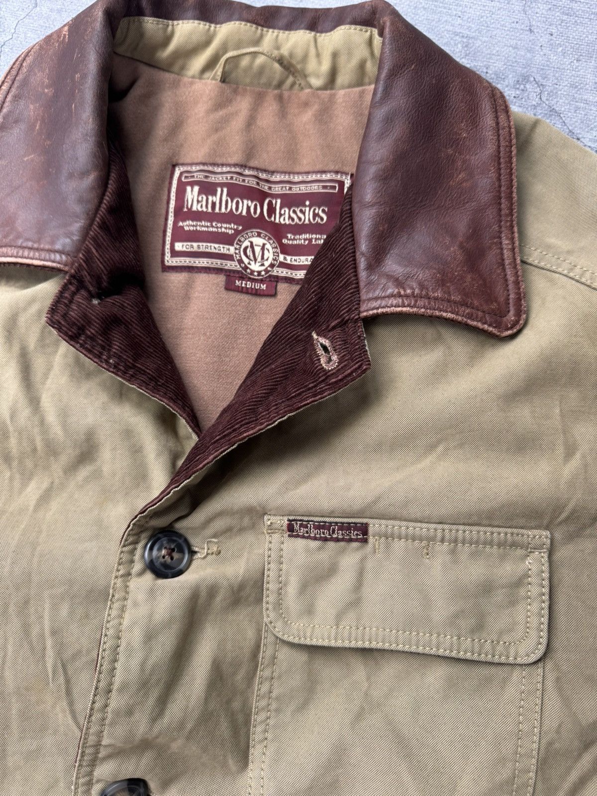 Marlboro Classics Marlboro Classics Vintage 90s Lined Trucker Work Jacket Size US M / EU 48-50 / 2 - 5 Thumbnail