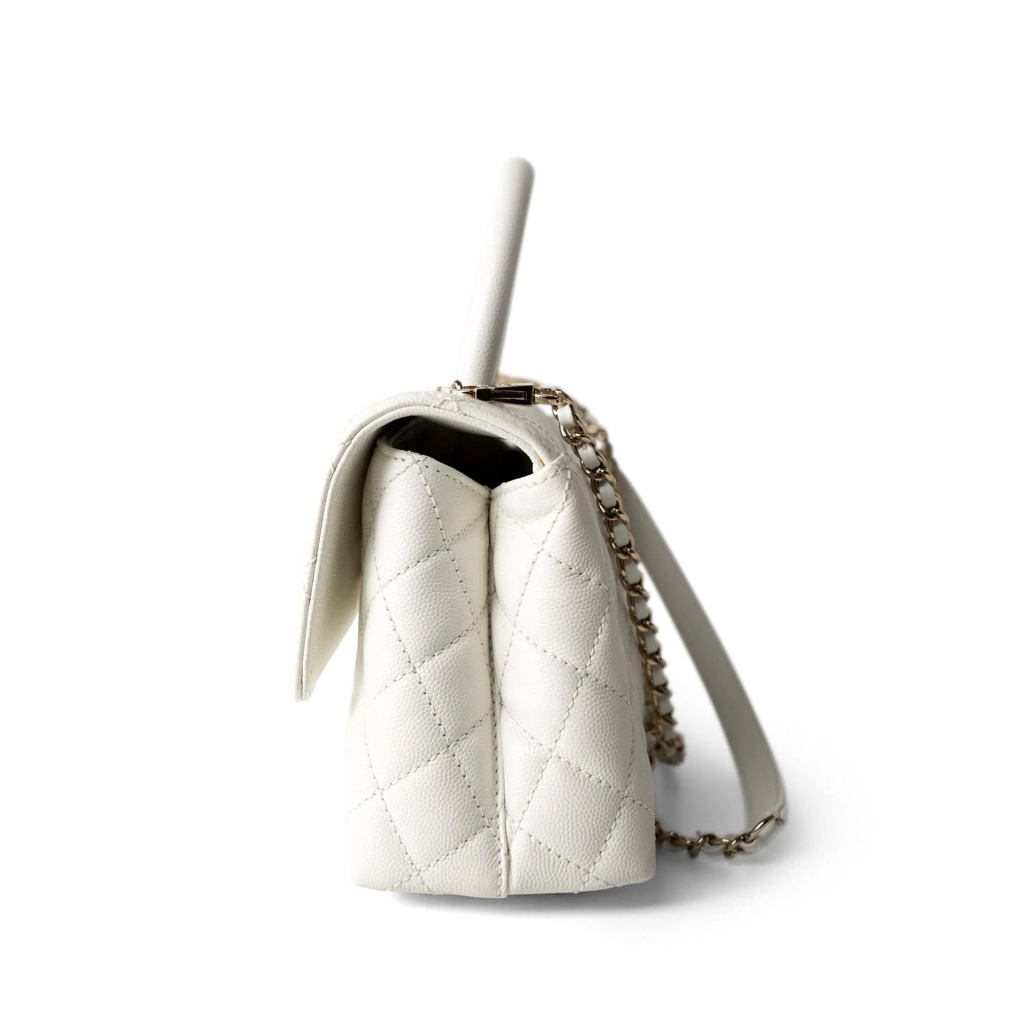 Chanel os11x0326 Size: OS / Caviar Quilted Coco Handle Bag in White Size ONE SIZE - 2 Thumbnail