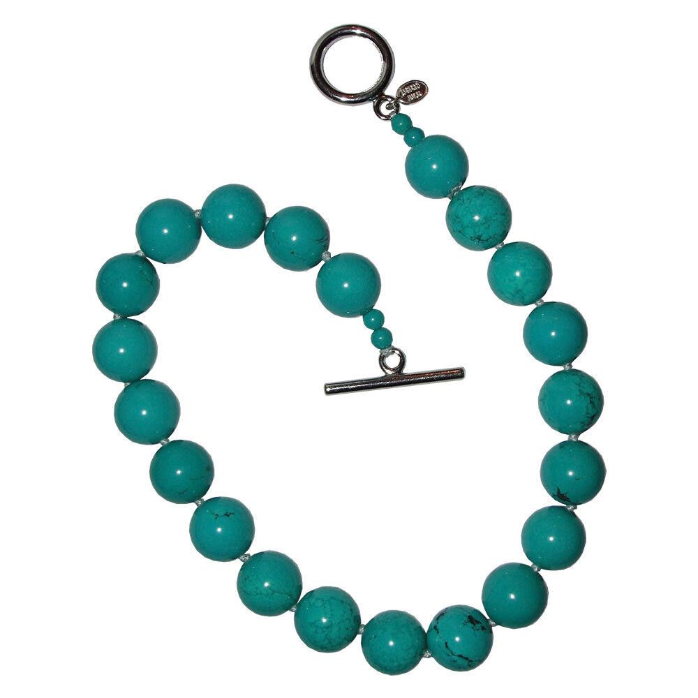 Designer Turquoise Large Beaded Princess Necklace Alberto Juan Size ONE SIZE - 3 Thumbnail