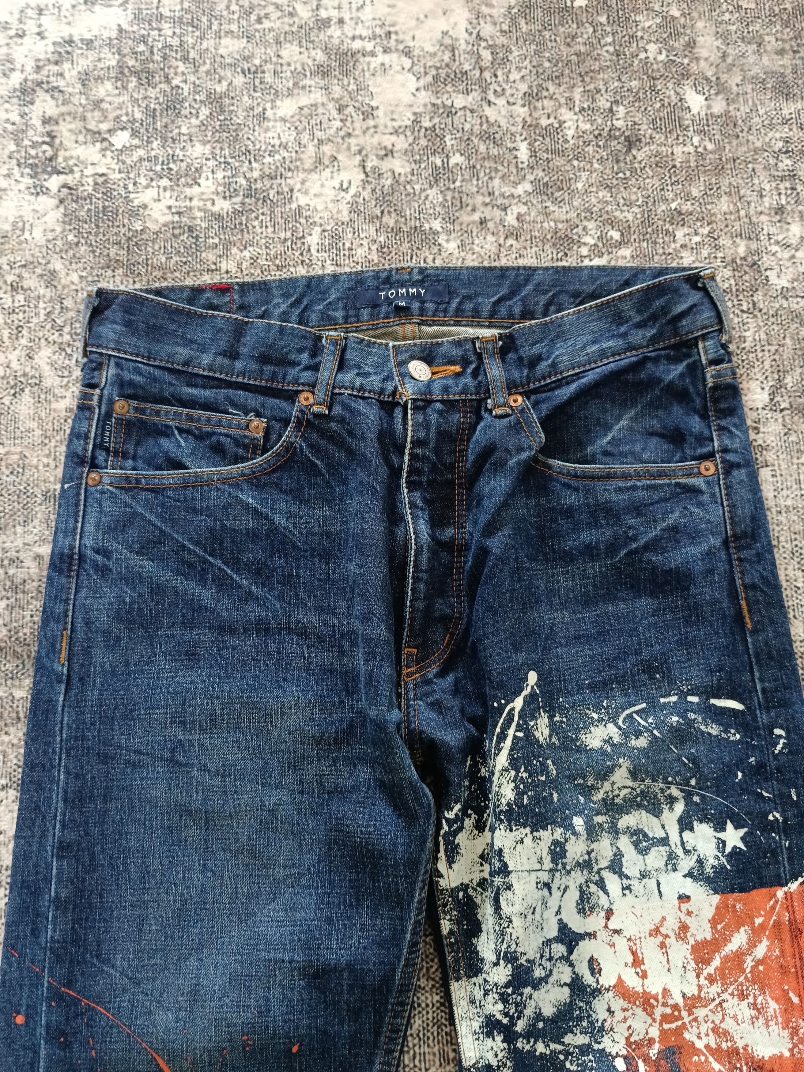 Tommy Hilfiger VINTAGE 90s SPLATTED TOMMY HILFIGER+ DRAGON Size US 32 / EU 48 - 5 Thumbnail