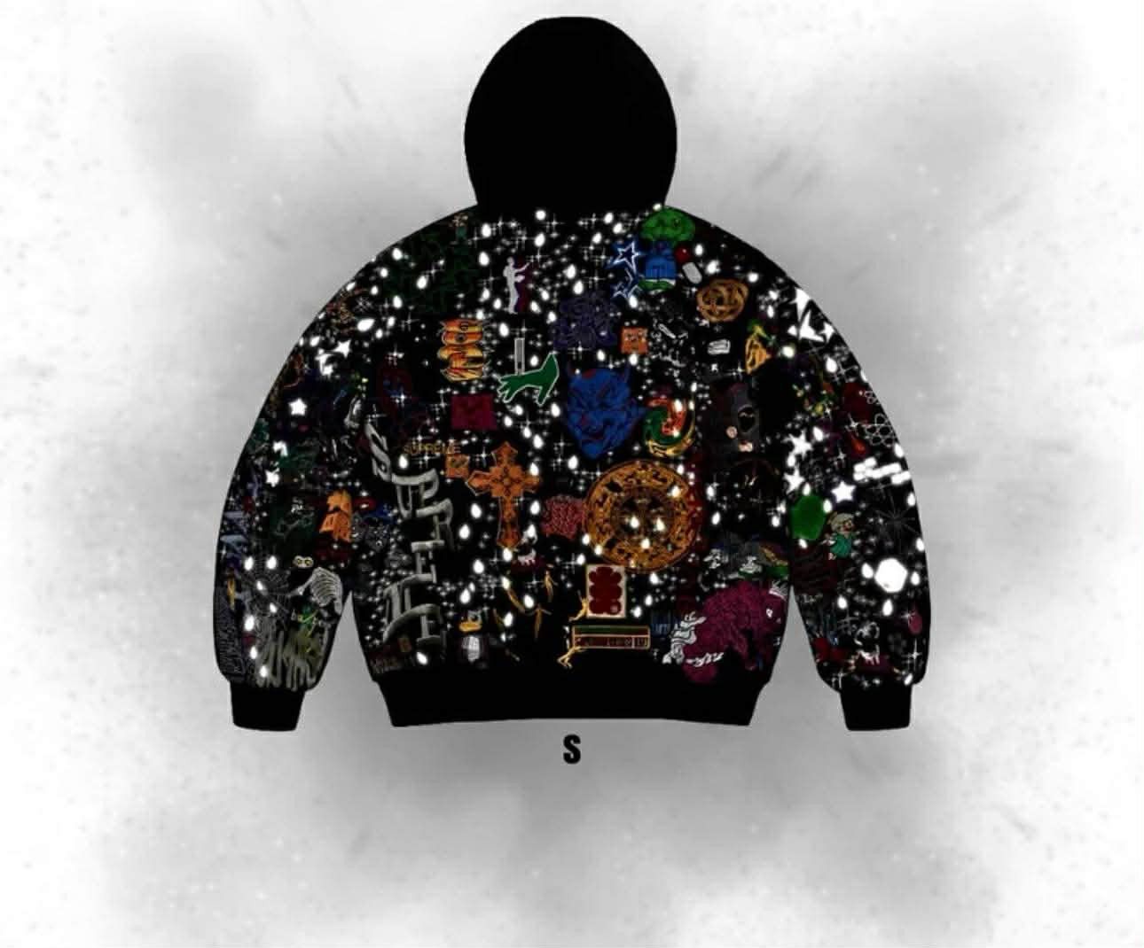 Supreme Supreme AOI Embroidered Hooded Work Jacket (Black) Size US S / EU 44-46 / 1 - 2 Thumbnail