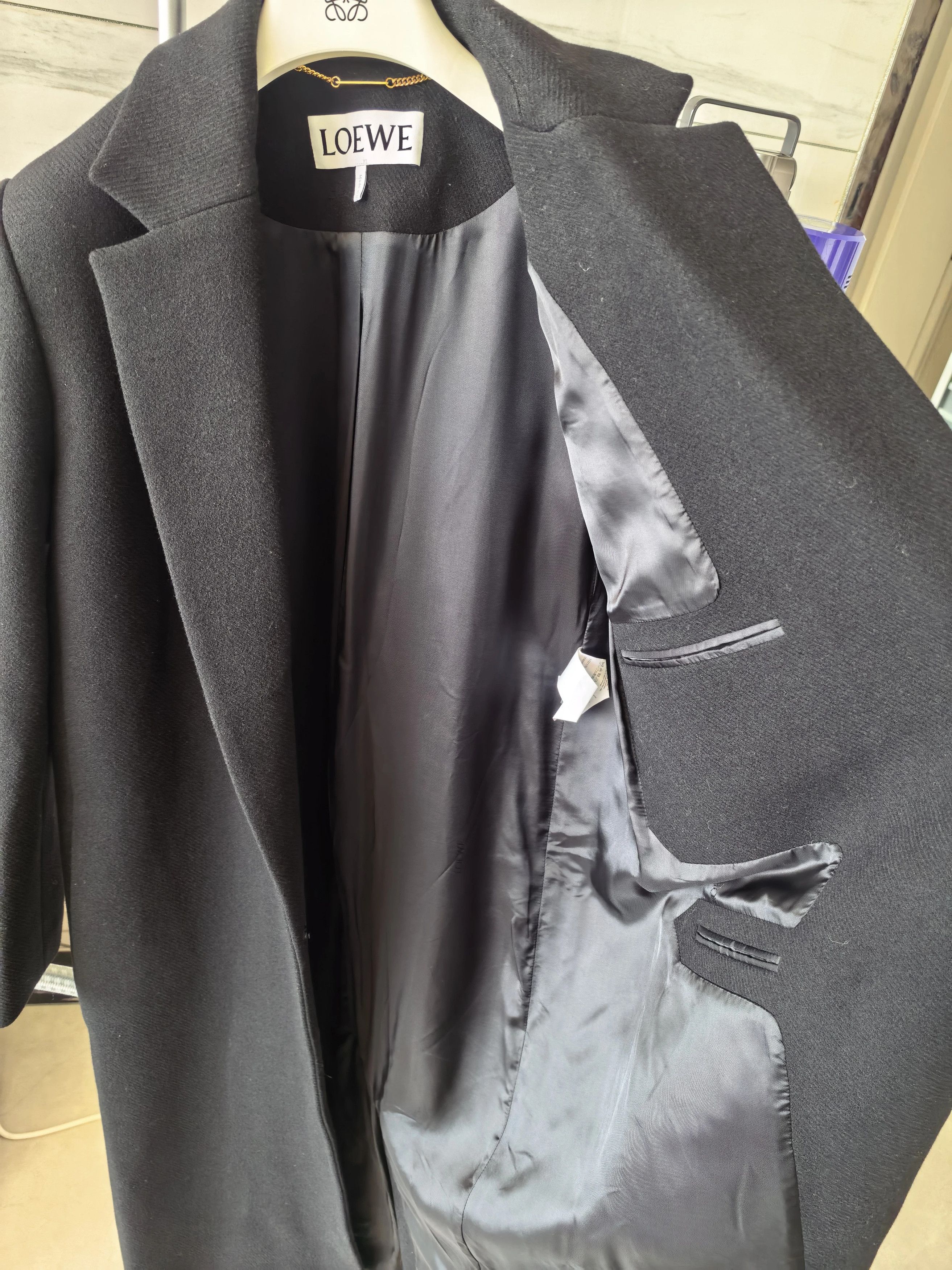 Loewe LOEWE FW23 old money solid color wool coat 38 Size XS / US 0-2 / IT 36-38 - 7 Thumbnail