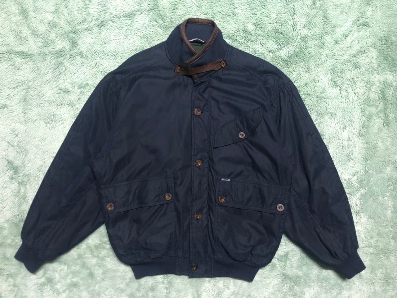 Faconnable VINTAGE FACONNABLE BOMBER JACKET LEATHER PART RIRI ZIPPER Size US M / EU 48-50 / 2 - 1 Thumbnail