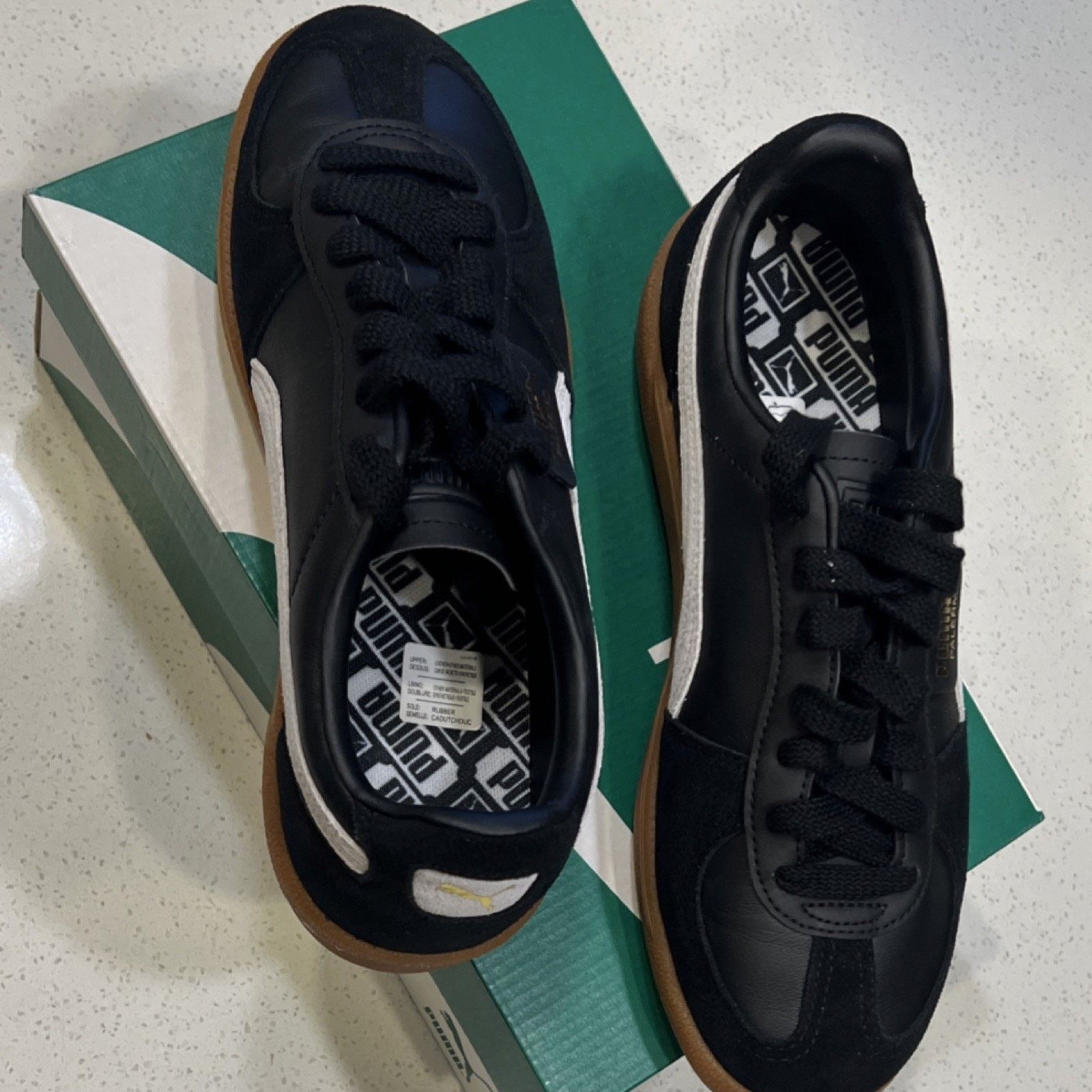 Puma PUMA Palermo Lth Black Feather Gray Gum Women's Size US 9 / IT 39 - 7 Thumbnail