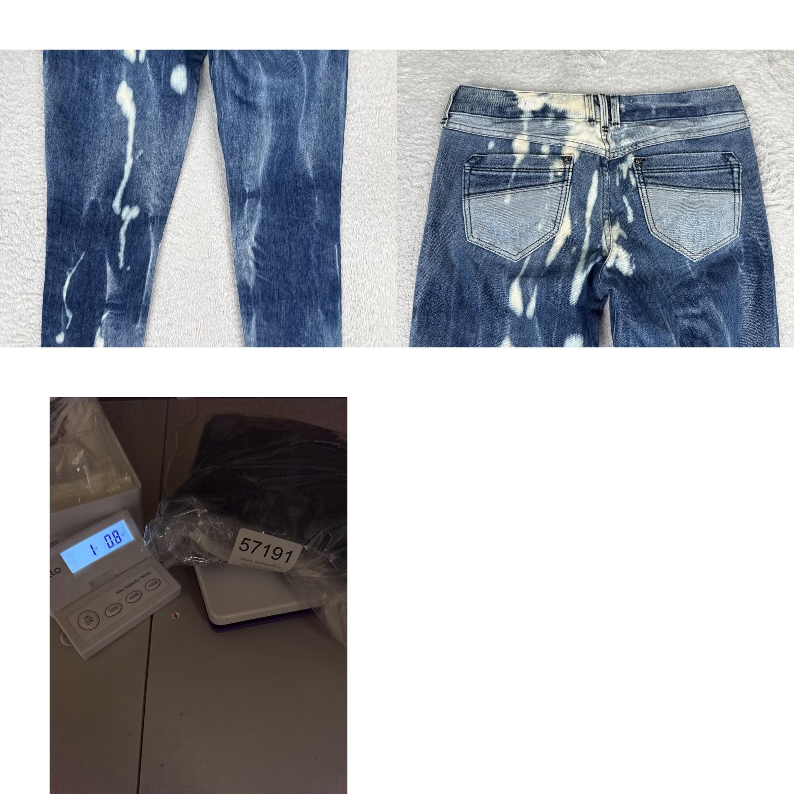 Bebe Bebe Jeans Womens Skinny 27 Blue Med Wash Low Rise Distressed Slim 29x30 Denim Size 27" / US 4 / IT 40 - 10 Thumbnail