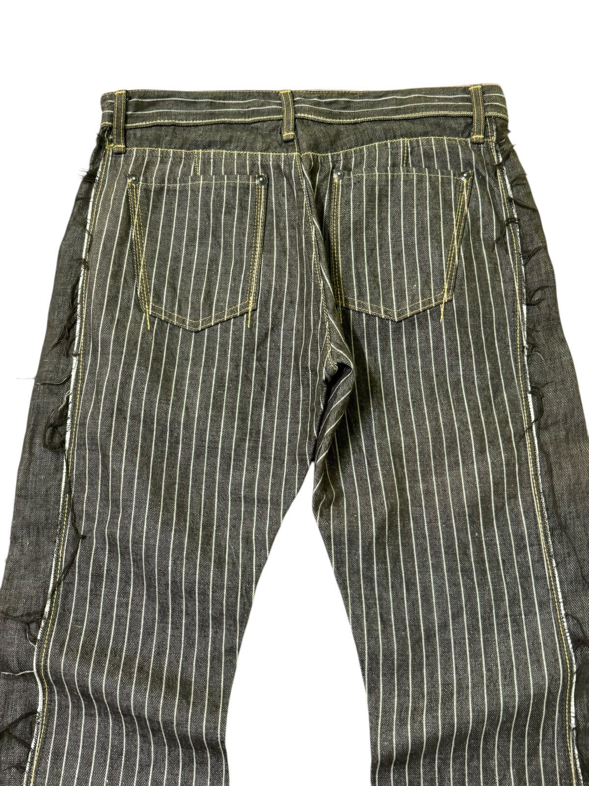 Hysteric Glamour FLARE STRIPED BROWN RECONSTRUCTED BOOT CUT DENIM Size US 28 / EU 44 - 8 Thumbnail
