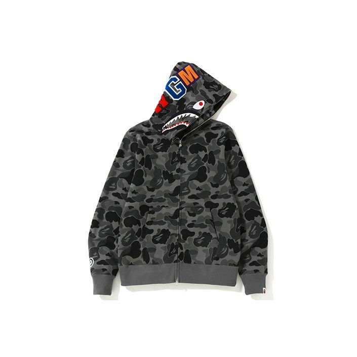 Bape A BATHING APE Shark Camo Hoodie Size XL Size US XL / EU 56 / 4 - 1 Thumbnail