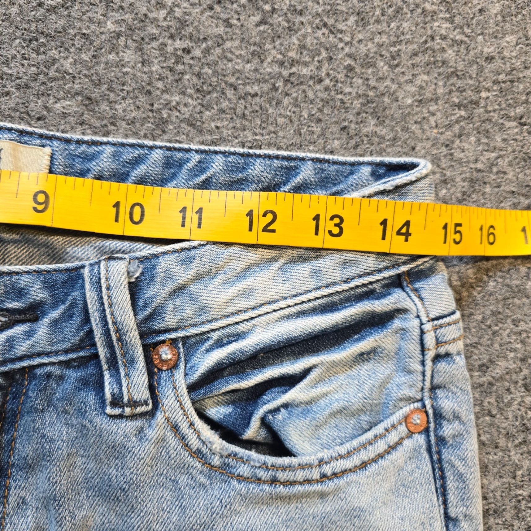 Free People Free People Jeans Women Size 24 Blue Flare Bell Button Raw Hem Festival Capsule Jeans Women 24 Blue Flare Bell Button Raw Hem Festival Capsule Size 42" / US 20 - 6 Thumbnail