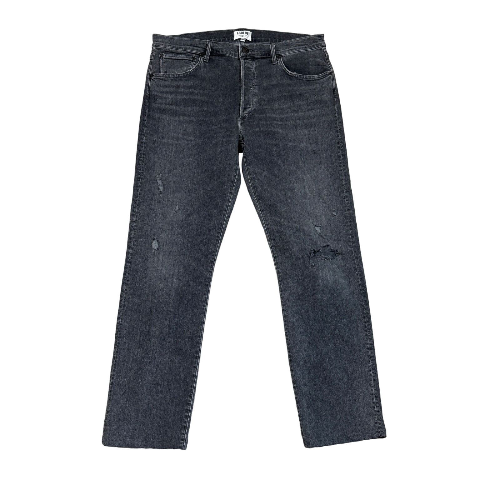 Agolde Agolde Super Skinny in Bowery Distressed Jeans Men's 36x30 Size US 36 / EU 52 - 1 Thumbnail