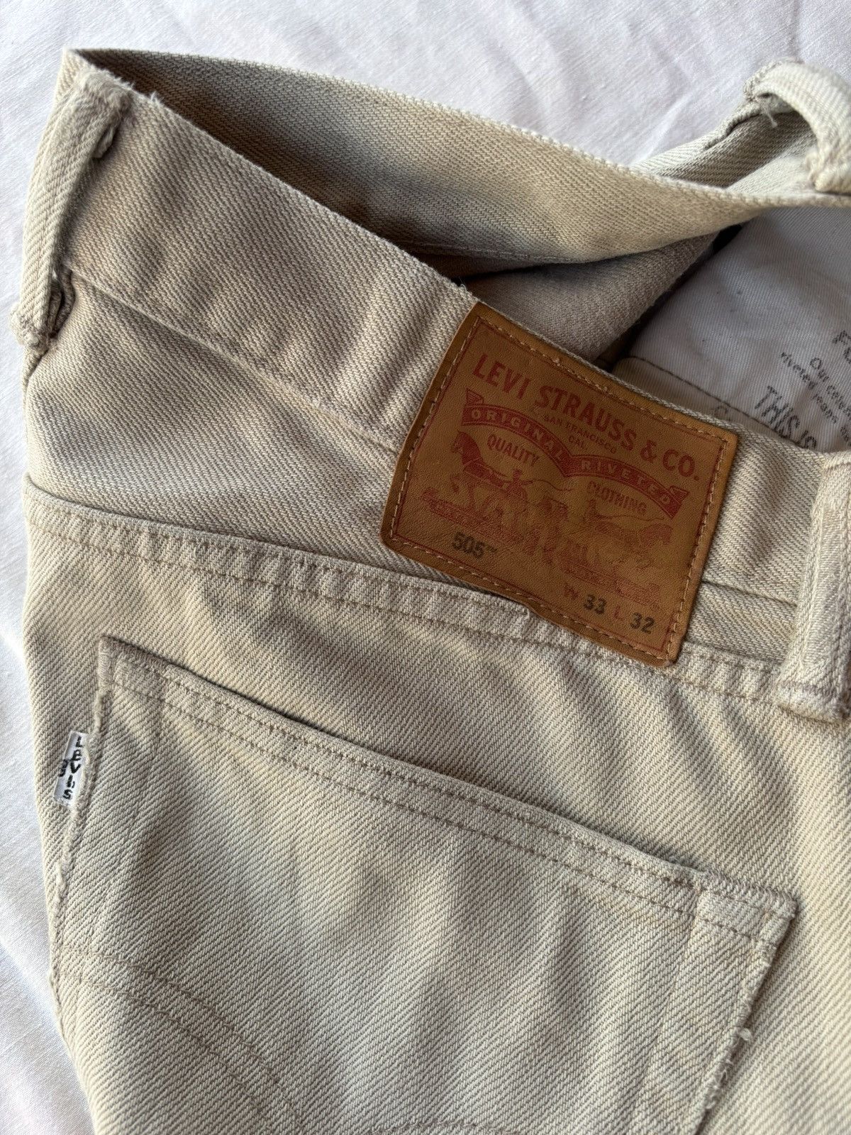 Kapital LEVIS 505 White Tab Loose Fit Distressed Denim Jeans Size US 33 - 1 Thumbnail