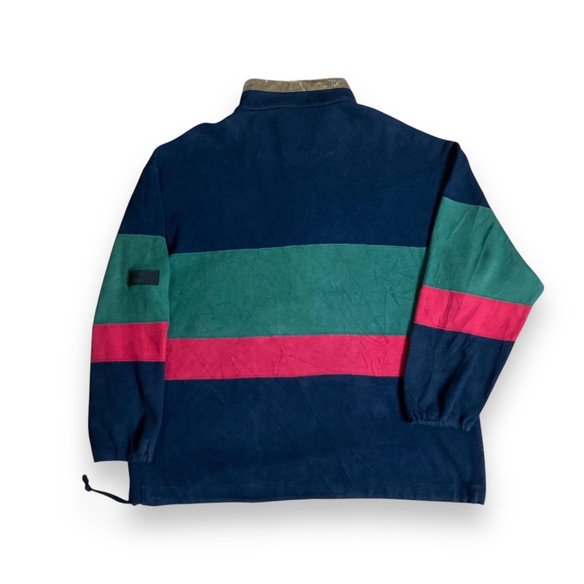 Burberry VINTAGE BURBERRY RUBBER PATCH QUATER ZIPPER SWEATSHIRT Size US L / EU 52-54 / 3 - 3 Thumbnail