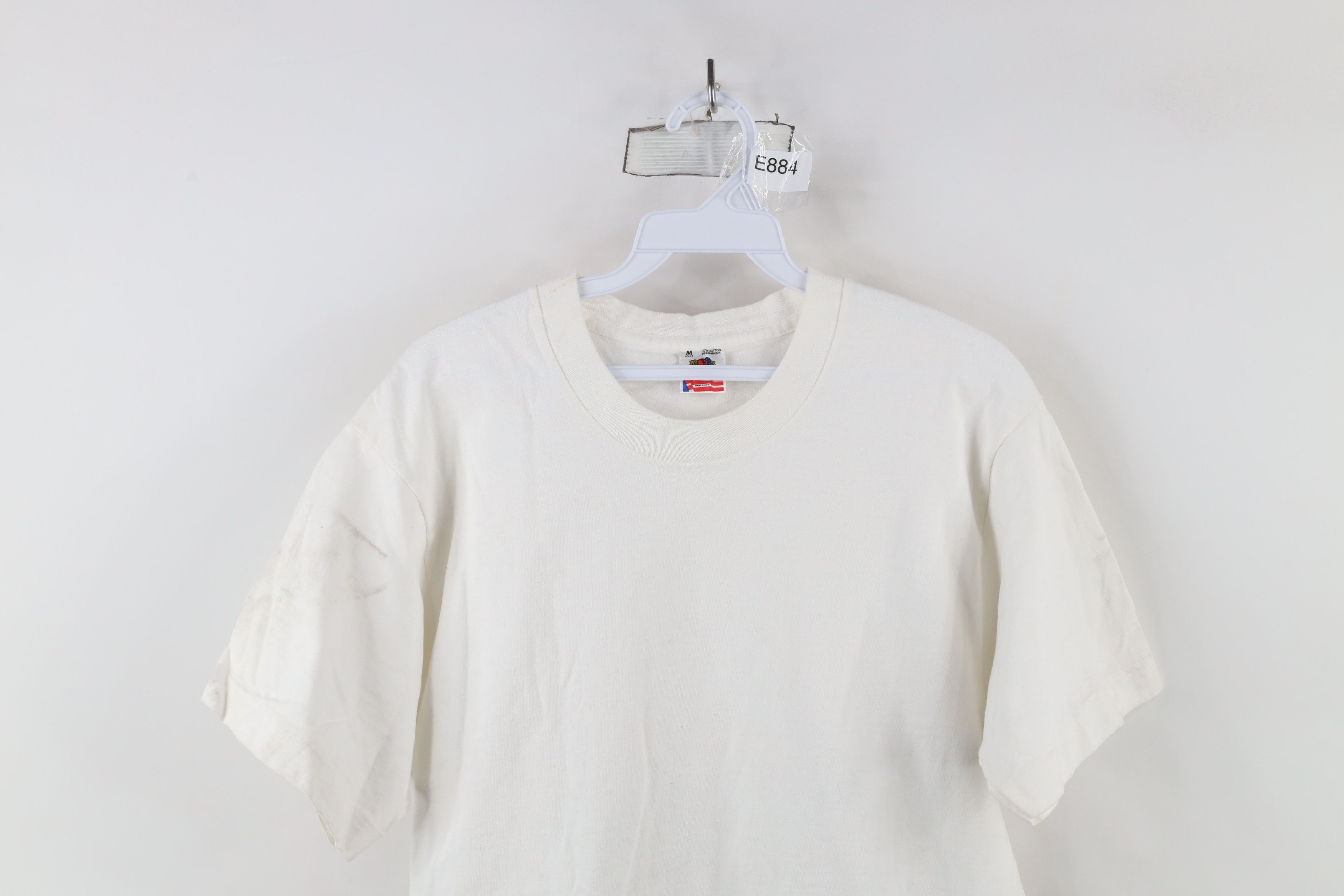 Vintage Vintage 90s Streetwear Cotton Short Sleeve T-Shit White USA Size US M / EU 48-50 / 2 - 2 Thumbnail