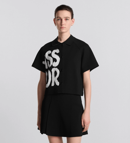 Dior o1w1db11225 454V13 Short-Sleeved Jacket in Black/White Size XS / US 0-2 / IT 36-38 - 3 Thumbnail