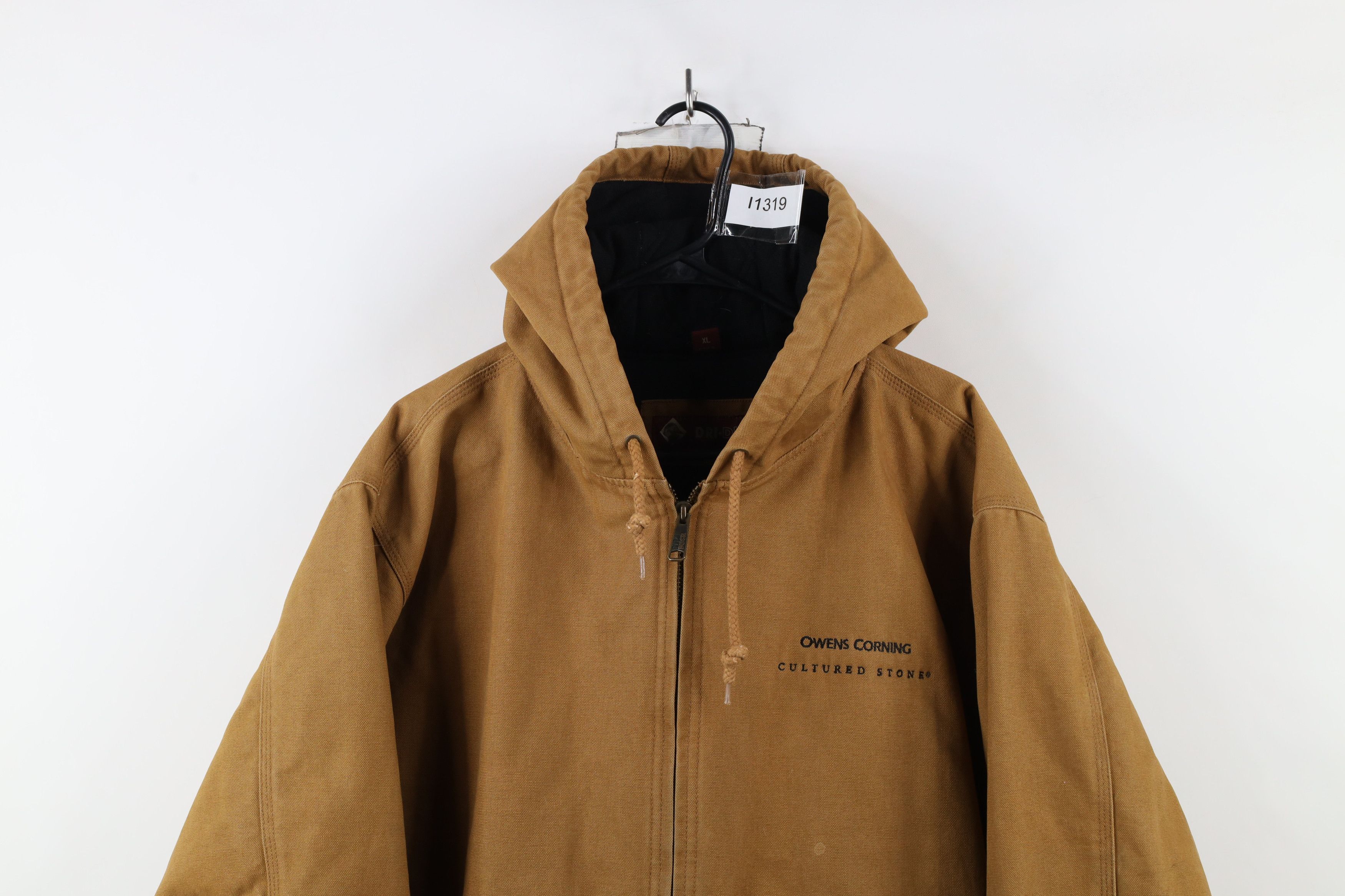 Vintage Vintage Owens Corning Quilted Canvas Full Zip Hooded Jacket Size US XL / EU 56 / 4 - 2 Thumbnail