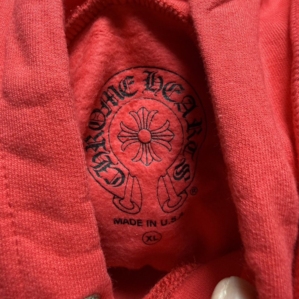 Chrome Hearts Chrome Hearts Red Scroll Logo Hoodie Size US XL / EU 56 / 4 - 9 Thumbnail