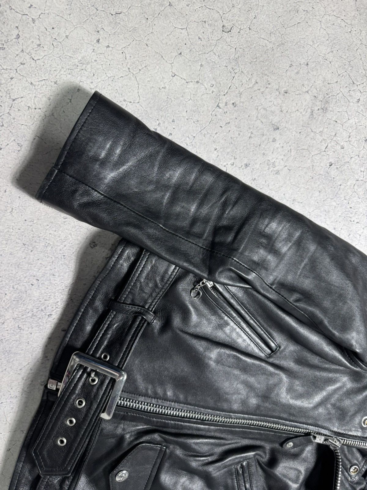 Schott Schott Nyc Women’s Leather Biker Jacket Size M Black Size M / US 6-8 / IT 42-44 - 2 Thumbnail
