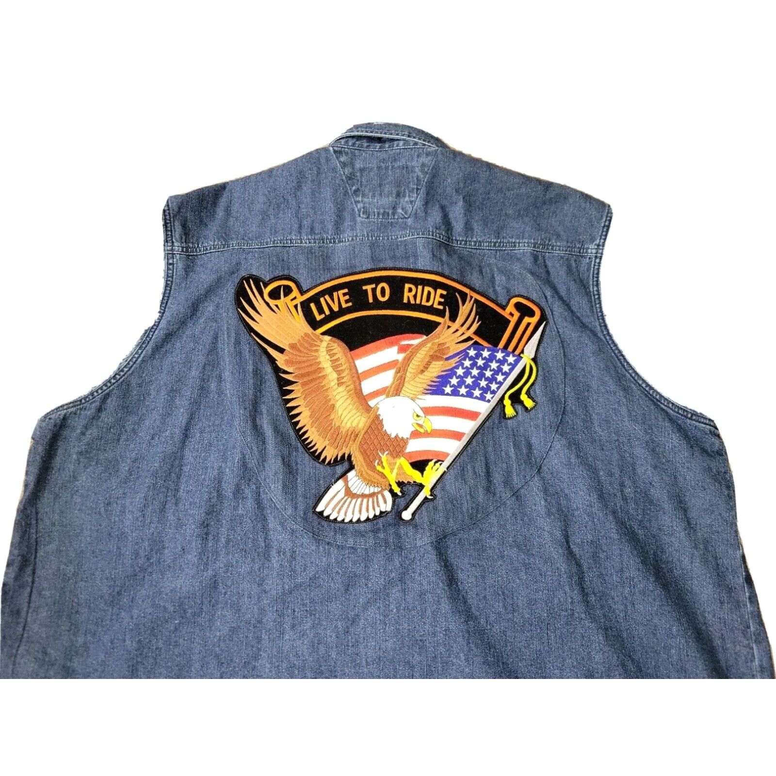 4xl denim vest best sale