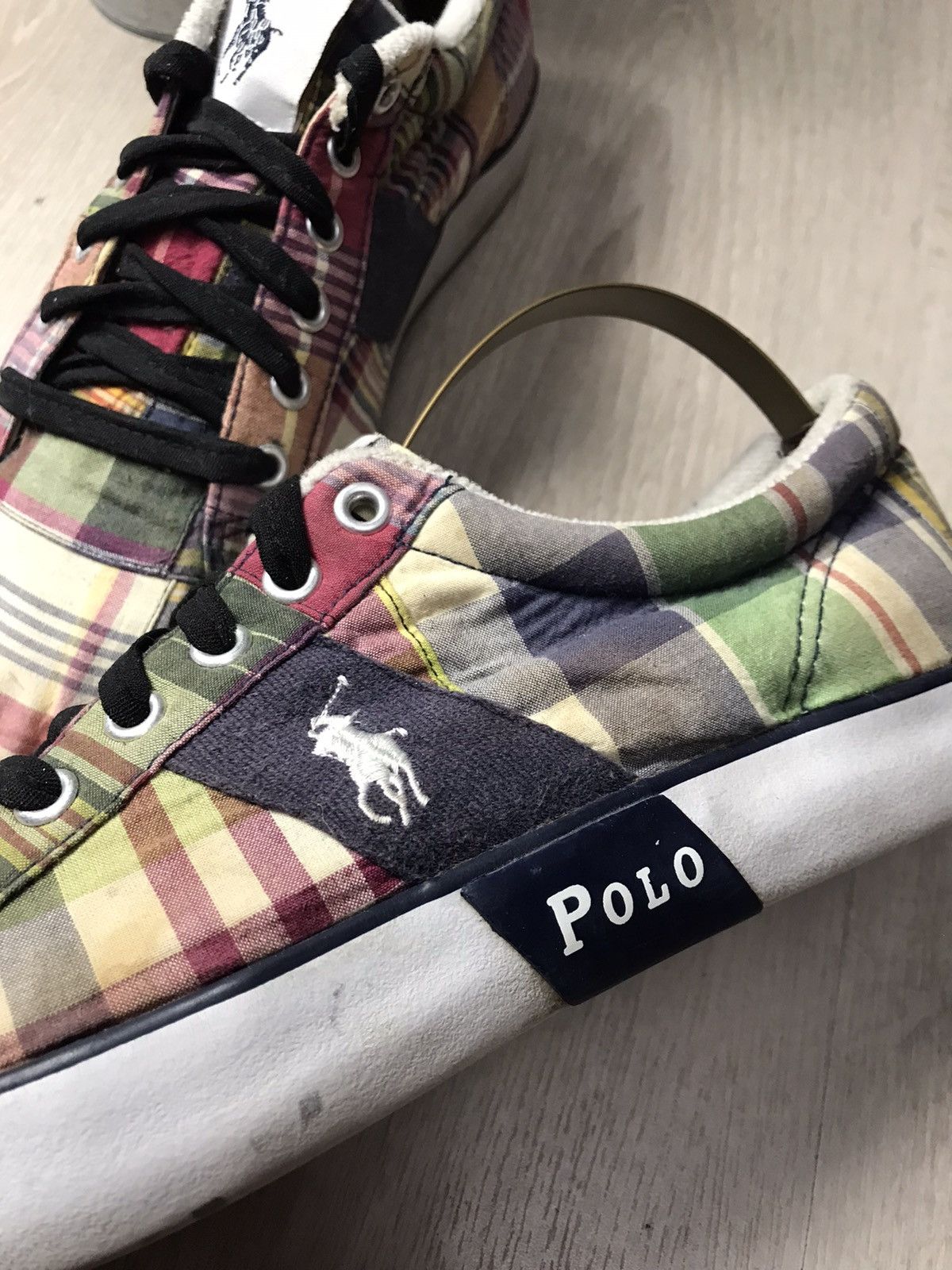 Vintage Polo Ralph Lauren checkered sneakers