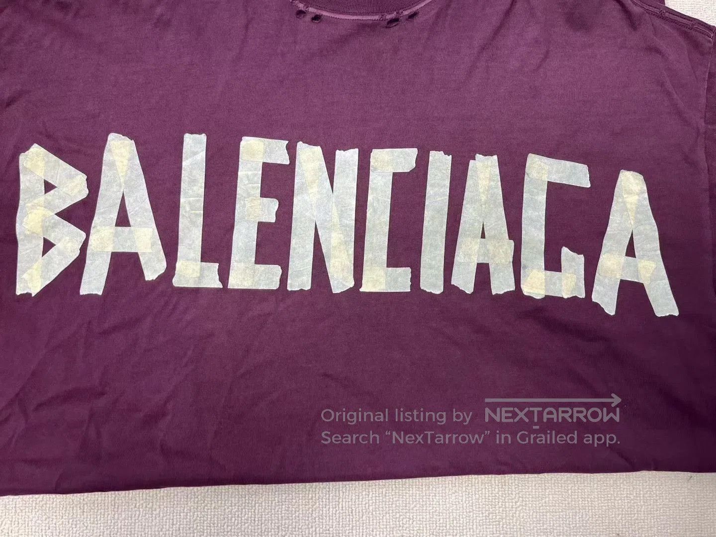 Balenciaga Balenciaga Tape Letter Crewneck Fitted T-Shirt. Size US S / EU 44-46 / 1 - 3 Thumbnail