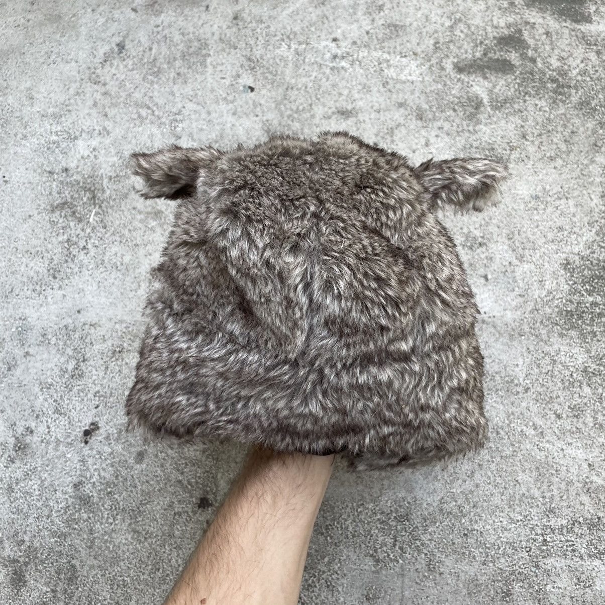 Vintage Vintage 90s Fuzzy Mohair Beanie Faux Ear Goth Alt Graphic OS Size ONE SIZE - 4 Thumbnail
