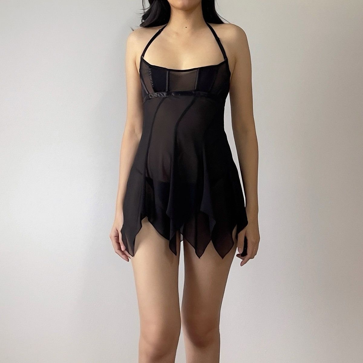 Victoria's Secret Victoria’s Secret Black Chiffon Slip Dress/Top (S–M) Size M / US 6-8 / IT 42-44 - 3 Thumbnail