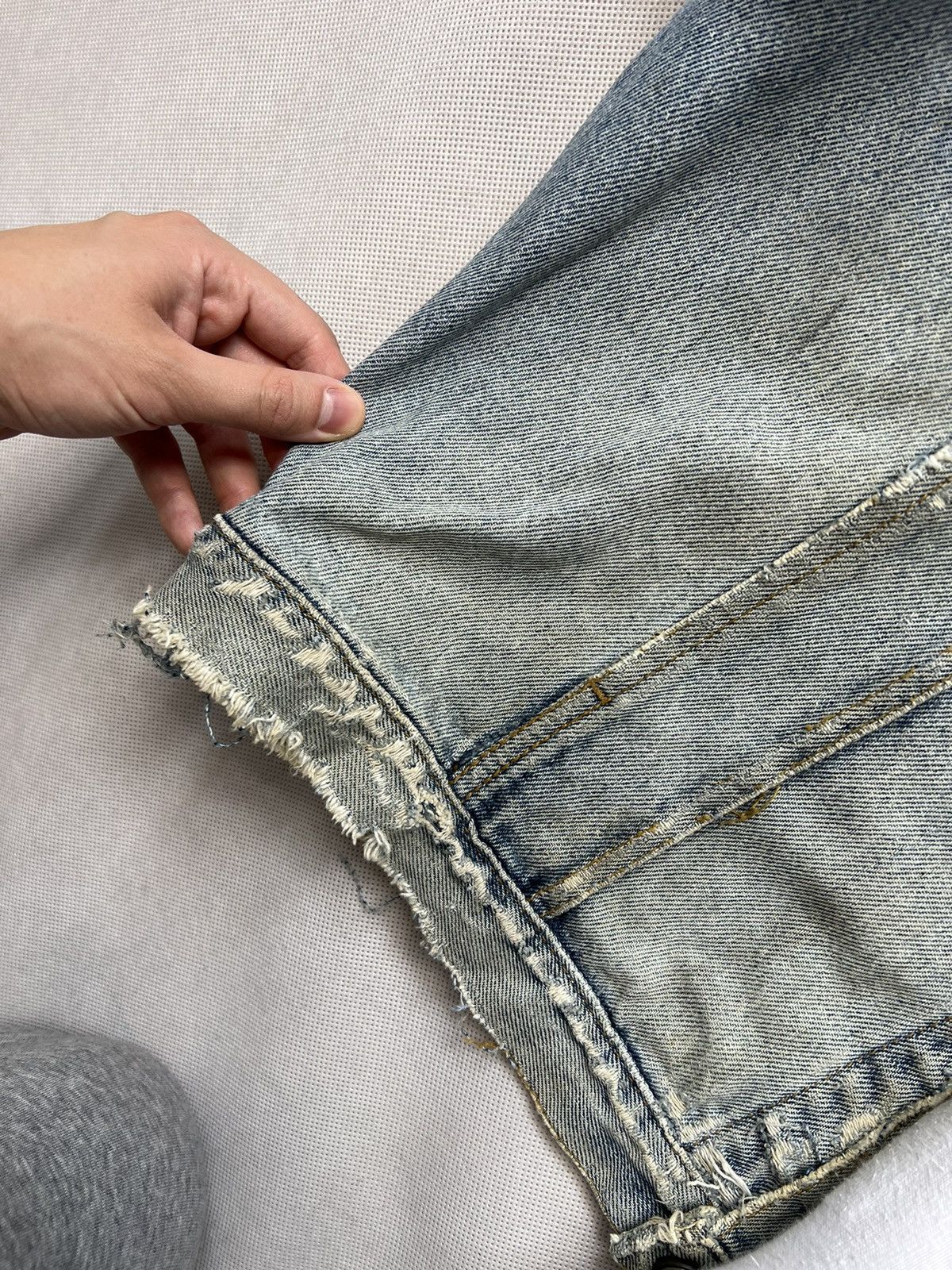 Lee × Vintage Rare Jacket Lee vintage 80’s jeans destroyed jeans boxy fit Size US XL / EU 56 / 4 - 8 Thumbnail