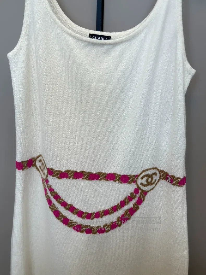 Chanel Chanel 23N chain belt cashmere knitted dress Size XS / US 0-2 / IT 36-38 - 3 Thumbnail