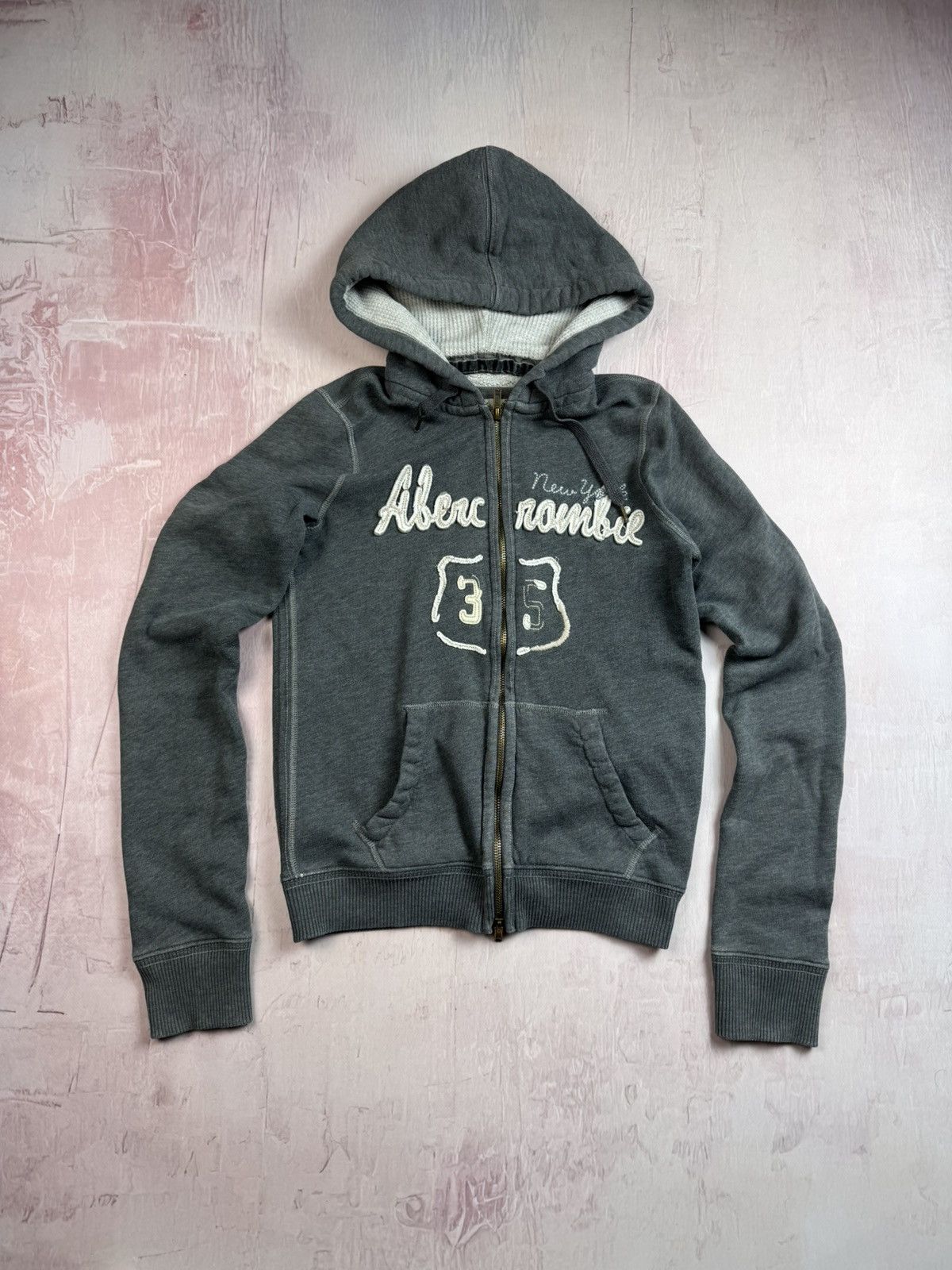 Pre-owned Abercrombie Fitch Abercrombie & Fitch If Six Was Nine Japan Style Zip Hoodie In Grey