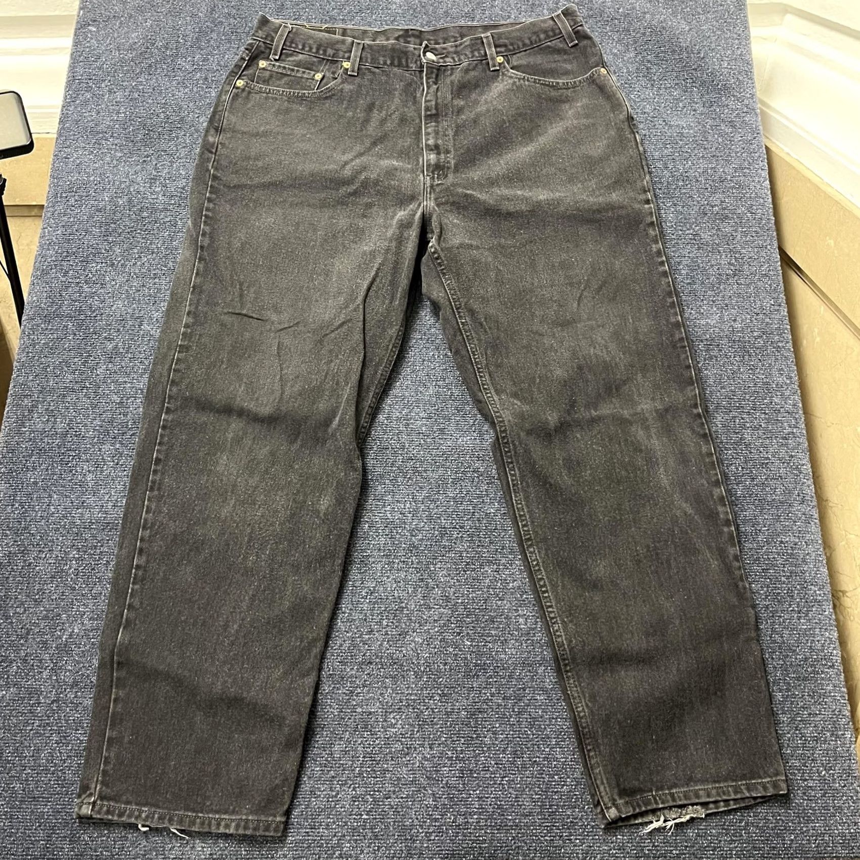 Levi's Levi's 550 Jeans Mens 42 Regular Gray Charcoal Denim Relaxed Tapered Fit Pants Size US 42 / EU 58 - 2 Thumbnail