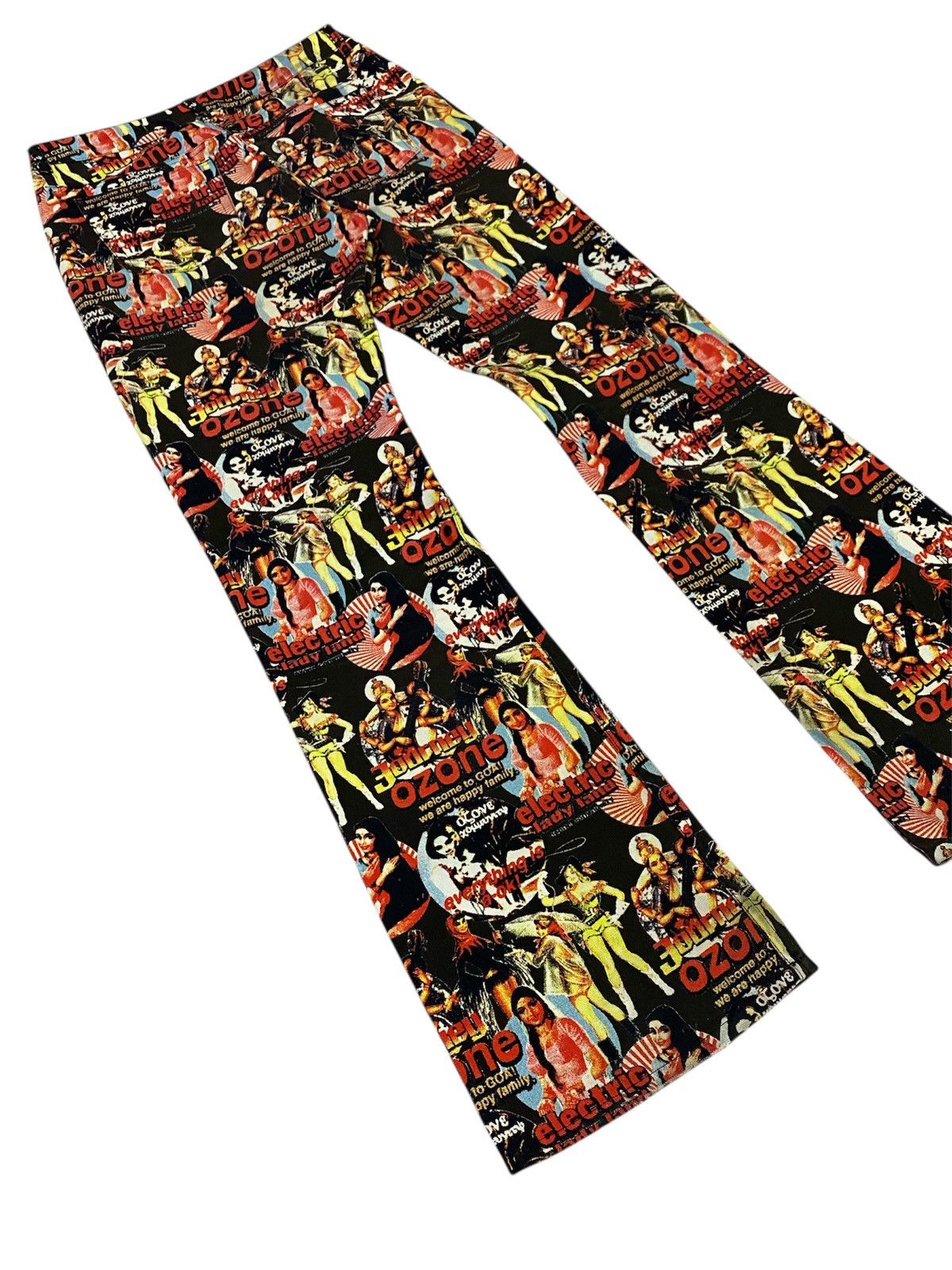 Vintage 💃90s Ozone Communituly Tokyo Cowgirls Printed Bootcut Jeans Size US 28 / EU 44 - 24 Thumbnail