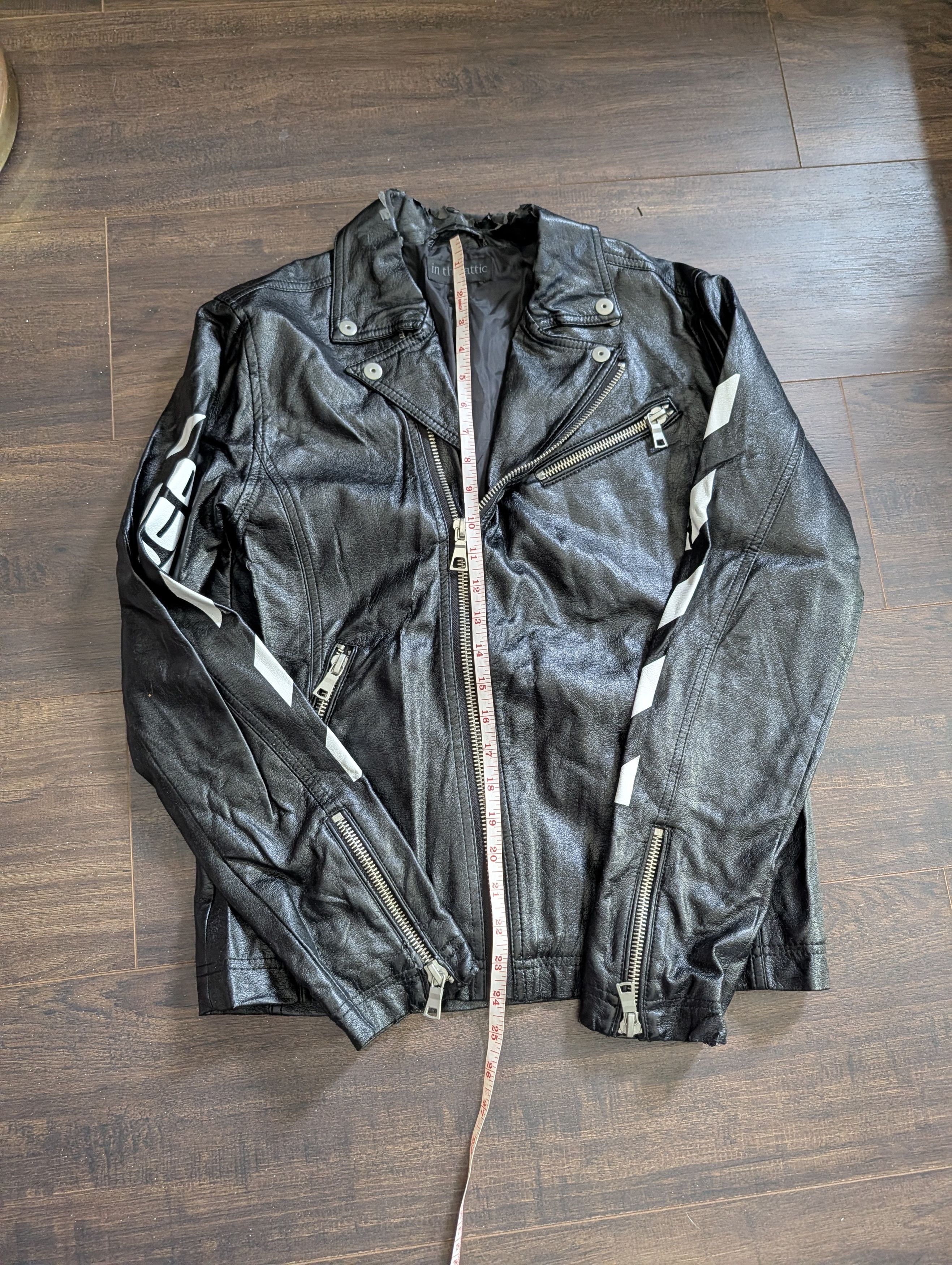 In The Attic Japanese archive graphic black moto faux leather jacket Size US M / EU 48-50 / 2 - 14 Thumbnail