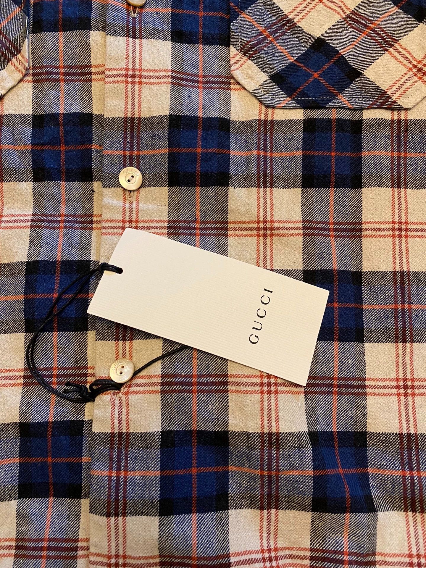 Gucci GUCCI Linen Short Sleeve Shirt 46 Size US S / EU 44-46 / 1 - 5 Thumbnail
