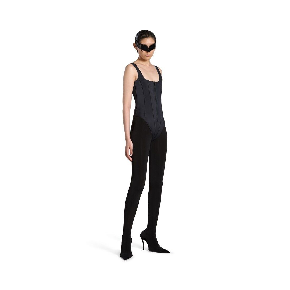Balenciaga o1w1db10825 Corset Swimsuit in Black Size S / US 4 / IT 40 - 2 Thumbnail