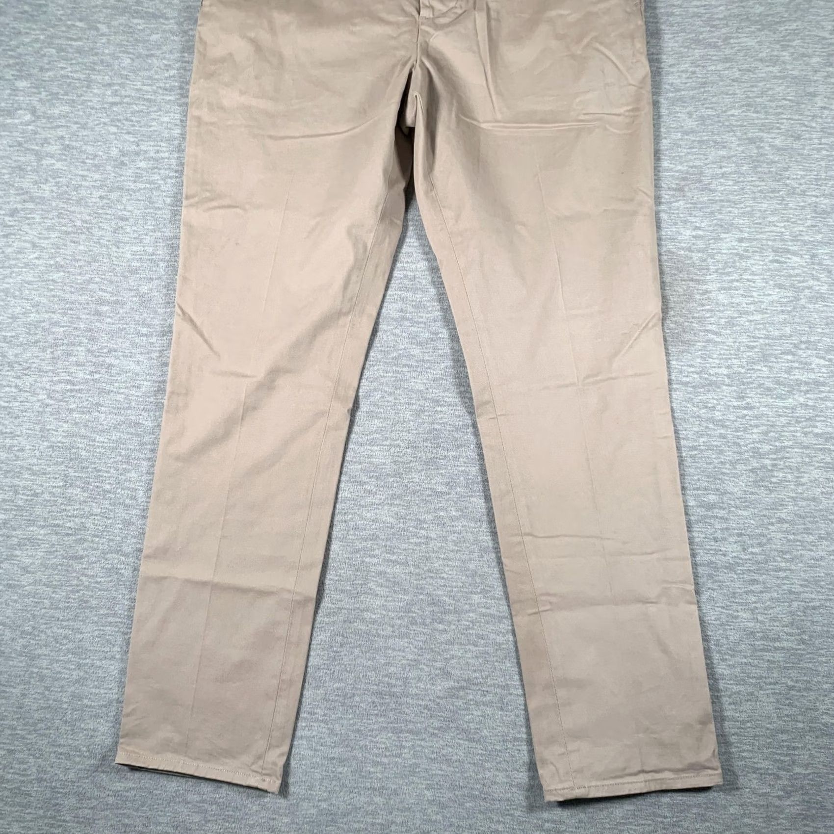 Allsaints AllSaints Mens Beige Felix Chino Pants Slim Fit Stretch Casual Tapered Leg 33x30 Size US 32 / EU 48 - 3 Thumbnail