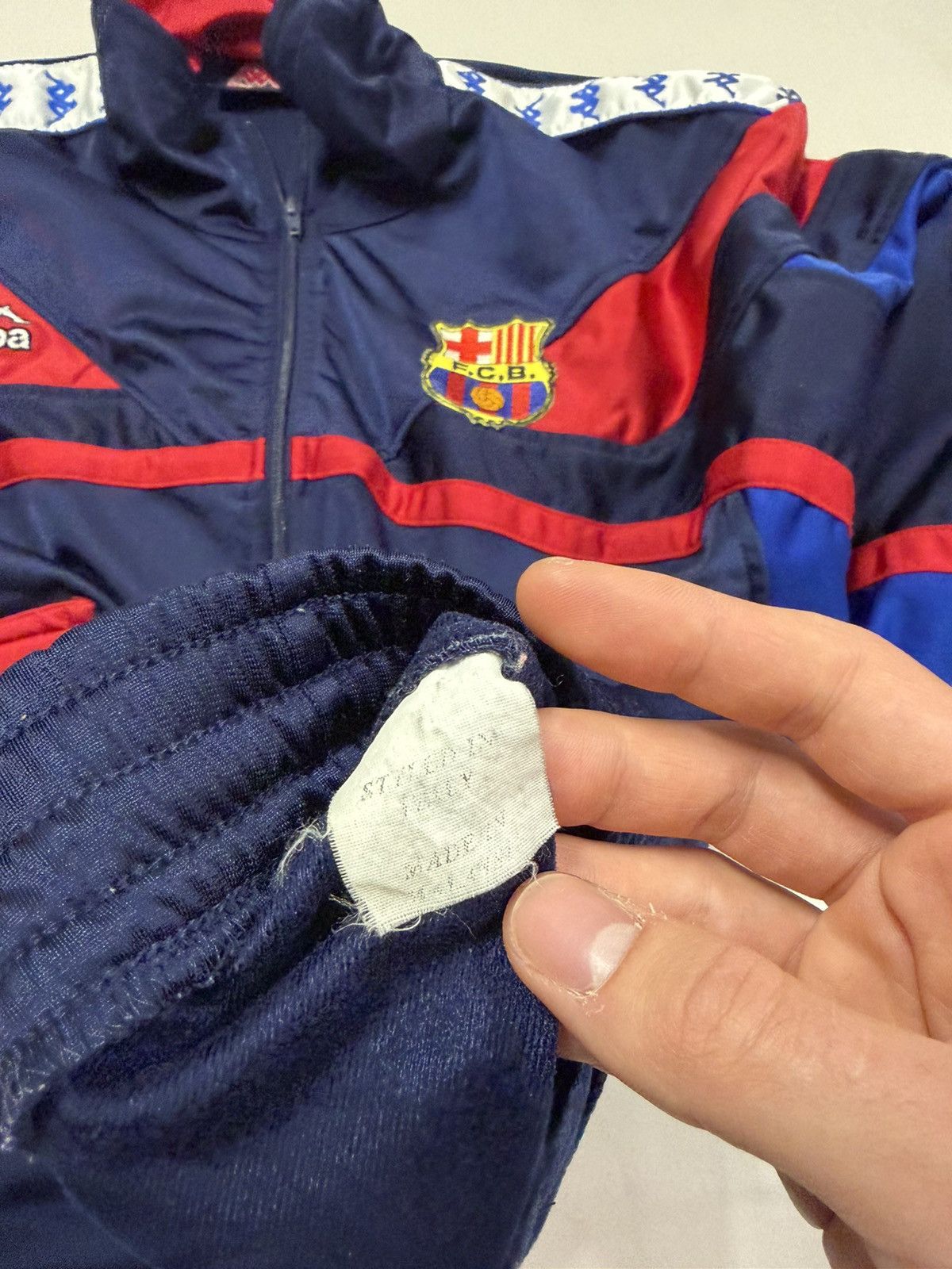 Kappa 1992-1995 FC Barcelona Kappa Track Jacket Size US XL / EU 56 / 4 - 4 Thumbnail