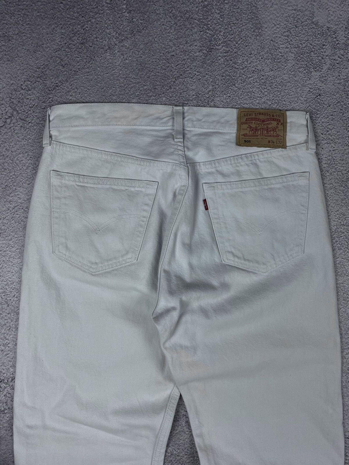 Levi's × Vintage Levis 501 Vintage White Jeans Size US 32 / EU 48 - 5 Thumbnail
