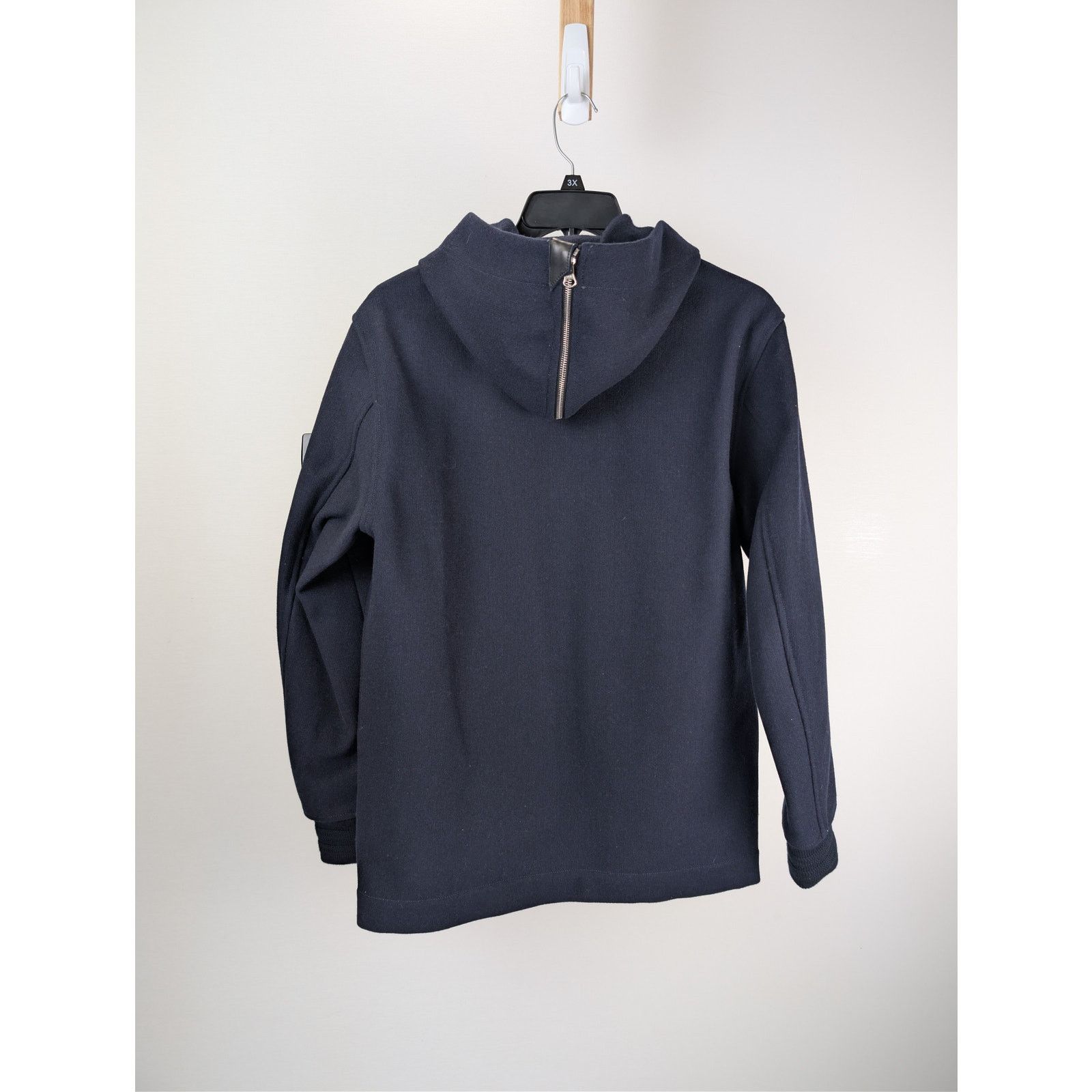 Stone Island o1rshd1 Panno Speciale Hoodie Jacket in navy blue wool blend Size US L / EU 52-54 / 3 - 11 Thumbnail