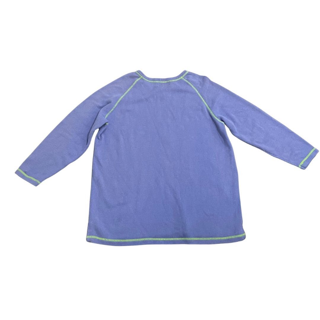 Quacker Factory Embroidered Butterfly Cotton Blend V-Neck Sweater SZ 1X Size XL / US 12-14 / IT 48-50 - 2 Thumbnail