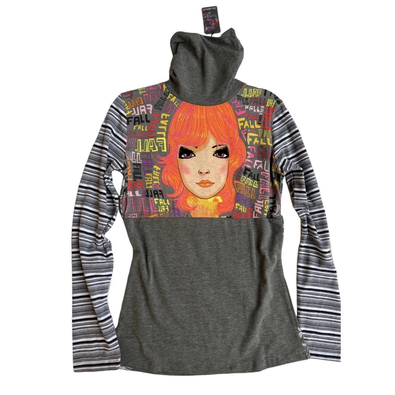 Custo Barcelona × Vintage NWT custo barcelona striped turtle neck figure graphic tee Size M / US 6-8 / IT 42-44 - 1 Thumbnail
