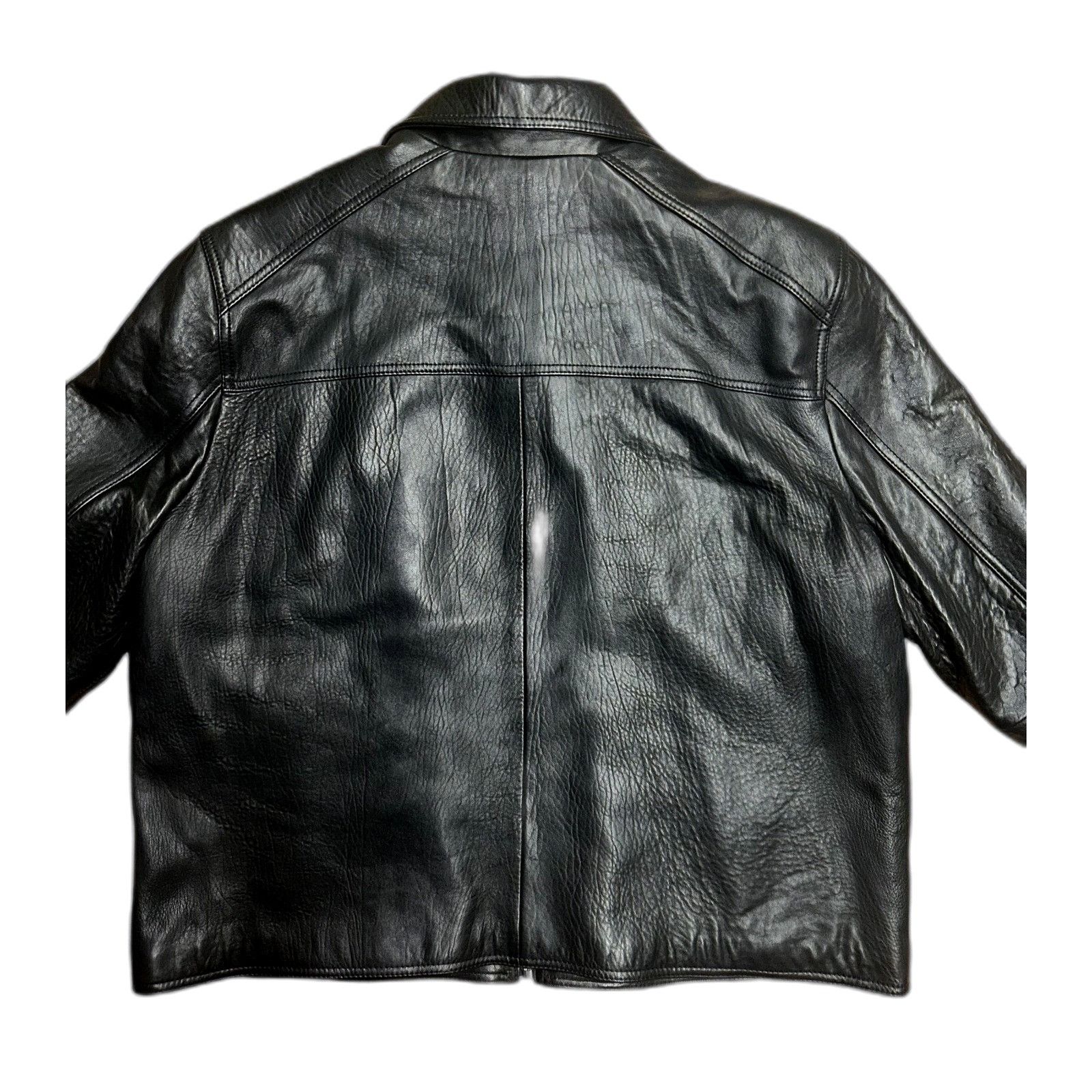 Andrew Marc Andrew Marc Black Leather Full Zip Bomber Jacket Motorcycle Size US XXL / EU 58 / 5 - 2 Thumbnail