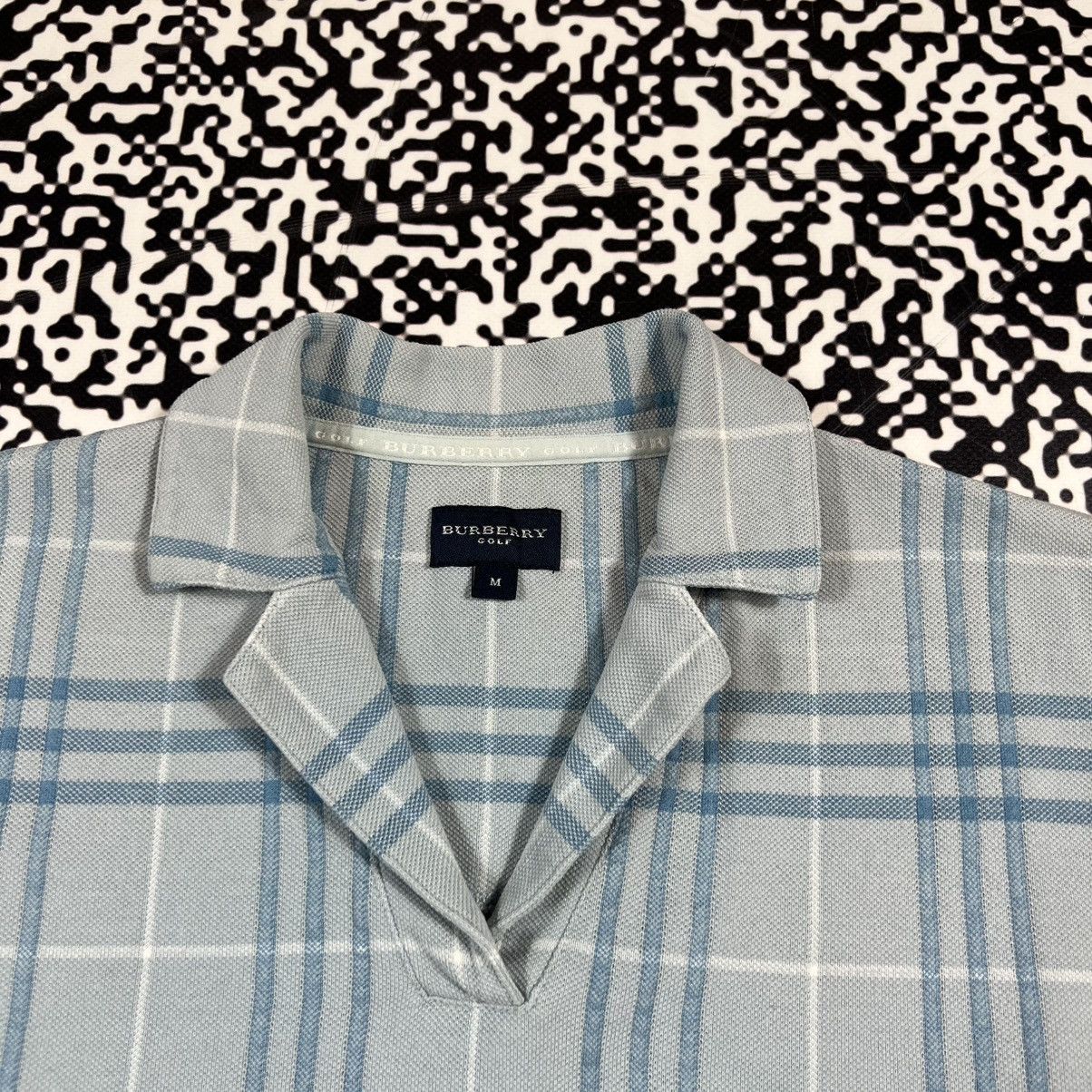 Burberry Vintage Y2K Burberry Golf Blue Nova Check Luxury T-shirt Size M / US 6-8 / IT 42-44 - 12 Thumbnail