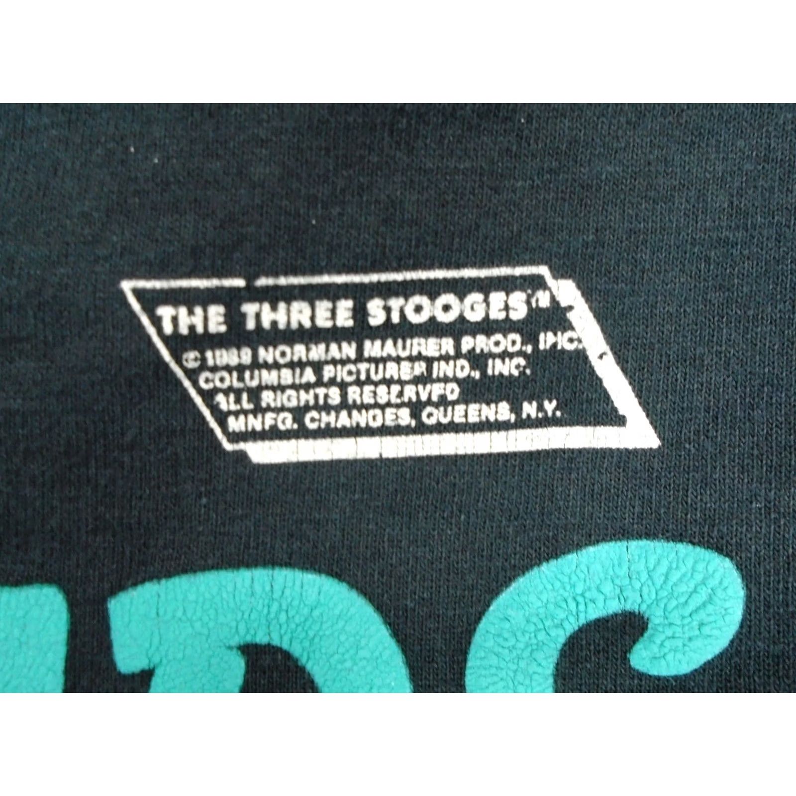 Vintage vintage THE THREE STOOGES KNUCKLEHEADS T-Shirt XS comedy shirt Men XS Black 80s 90s Nast Size US XS / EU 42 / 0 - 6 Thumbnail